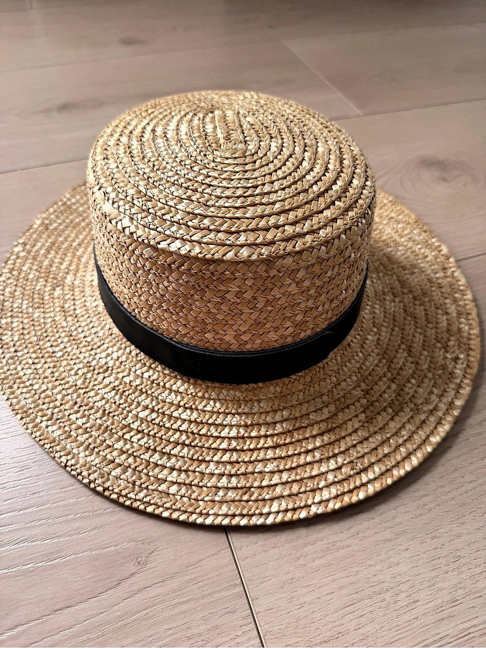 Lack of Color Palma Wide Boater Straw Sun Hat in Brown Size Medium Like New